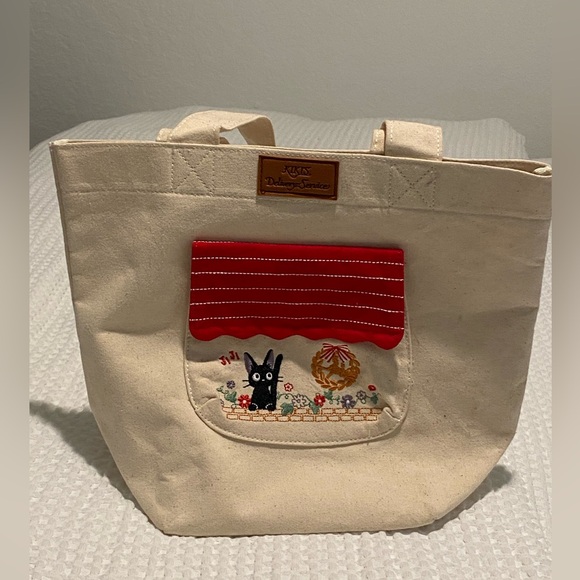 Kiki's Delivery Service Handbags - Kiki's Delivery Service Mini Tote Bag Jiji (Under the Roof) Studio Ghibli